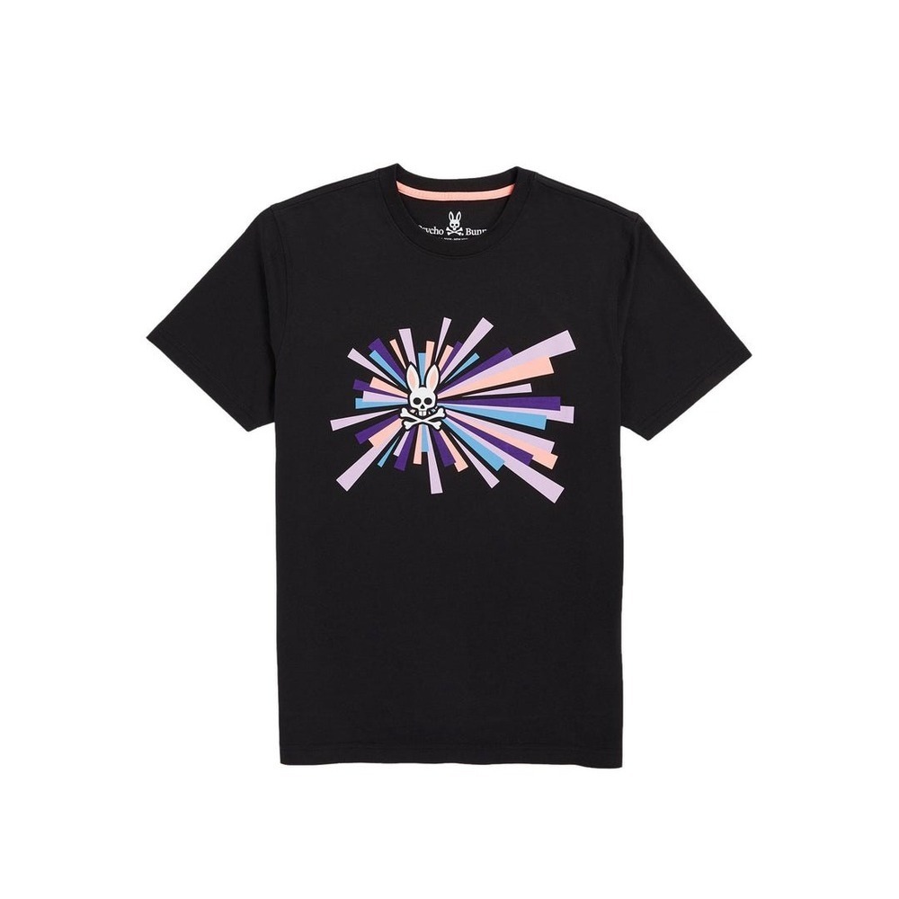 Psycho Bunny Graphic Tee Mens Size‎ 4 Small Black Pima Cotton Skull Logo